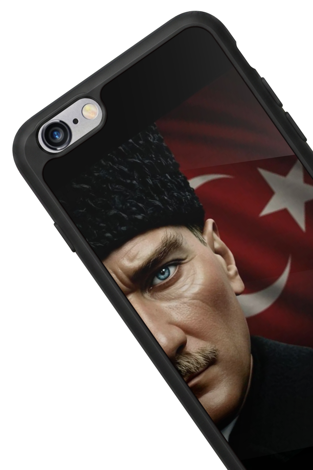 iPhone 6s Plus Uyumlu Mustafa Kemal Ataturk Tasarımlı Glossy Premium Kılıf