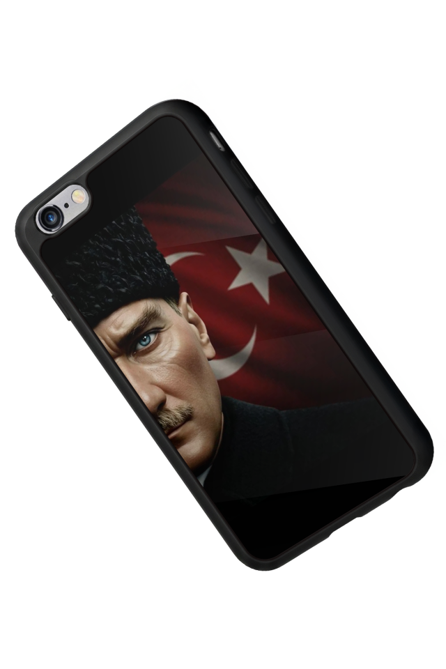 iPhone 6s Plus Uyumlu Mustafa Kemal Ataturk Tasarımlı Glossy Premium Kılıf