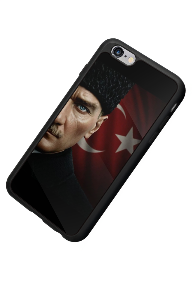 iPhone 6s Plus Uyumlu Mustafa Kemal Ataturk Tasarımlı Glossy Premium Kılıf