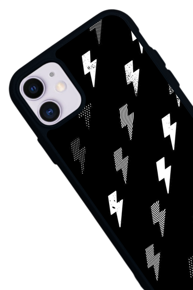 iPhone 11 Uyumlu Simsek Tasarımlı Glossy Premium Kılıf