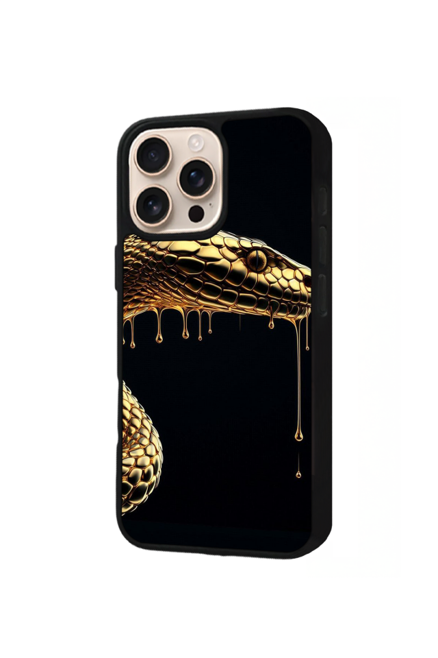 iPhone 14 Pro Uyumlu Yılan Tasarımlı Glossy Premium Kılıf