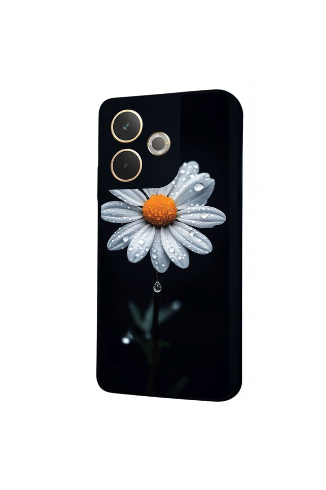 Oppo A5 Pro Uyumlu Papatya Tasarımlı Glossy Premium Kılıf