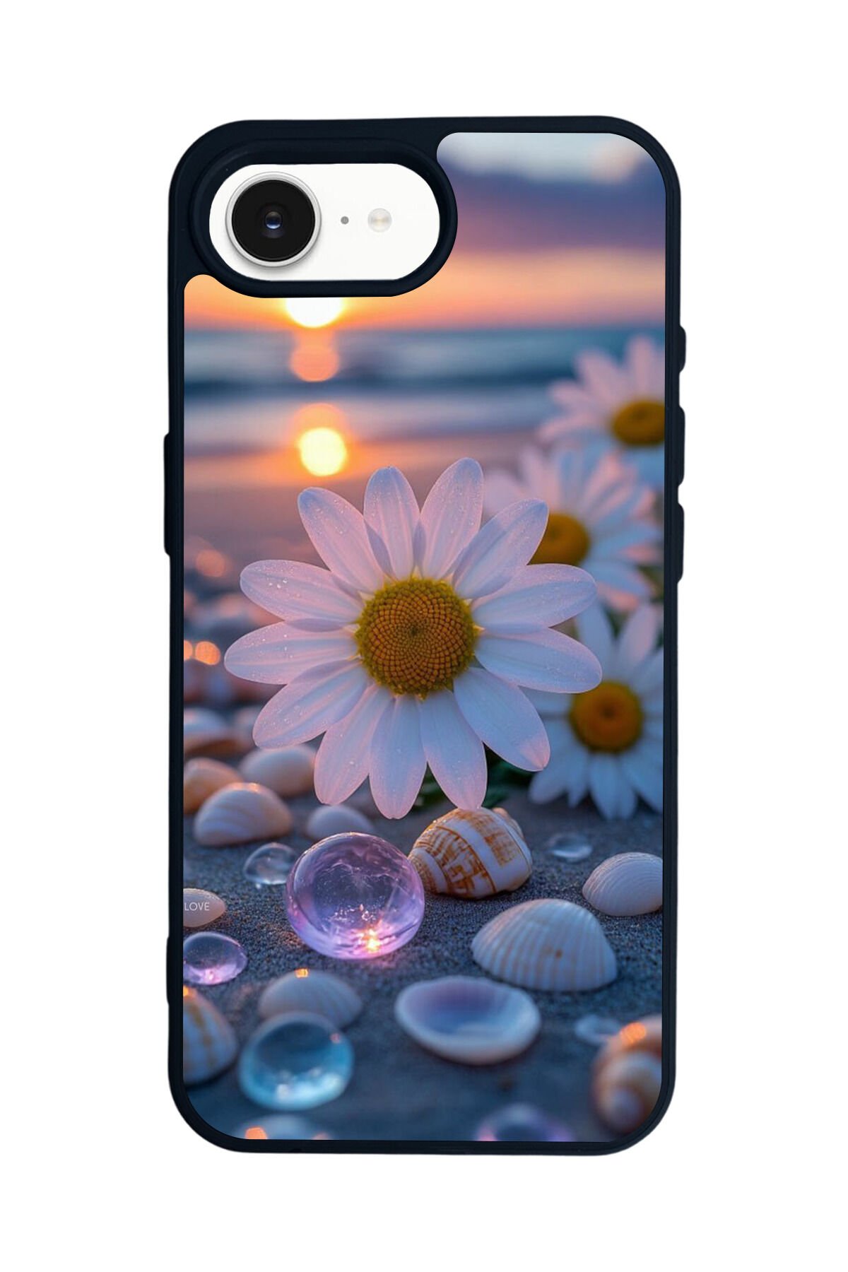 iPhone 16E Uyumlu Cicek Tasarımlı Glossy Premium Kılıf