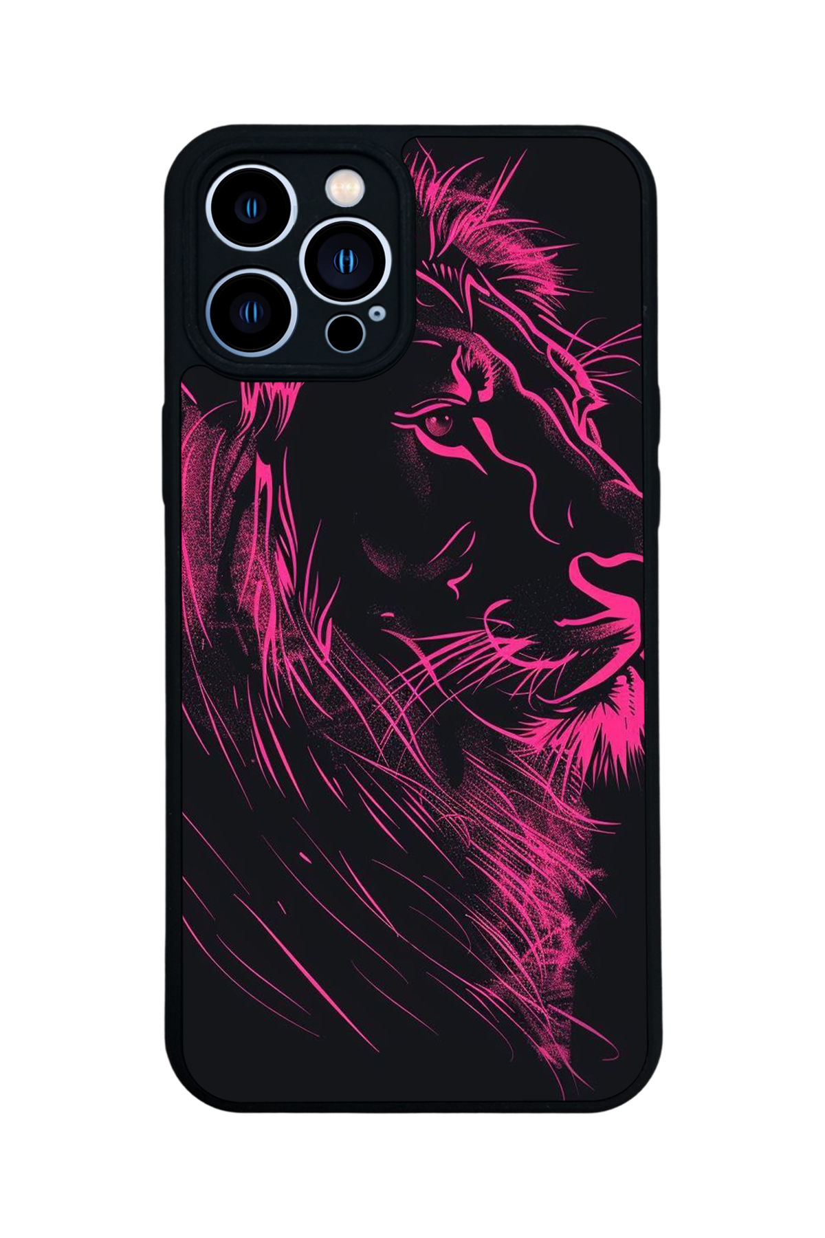 iPhone 12 Pro Max Uyumlu Aslan Tasarımlı Glossy Premium Kılıf