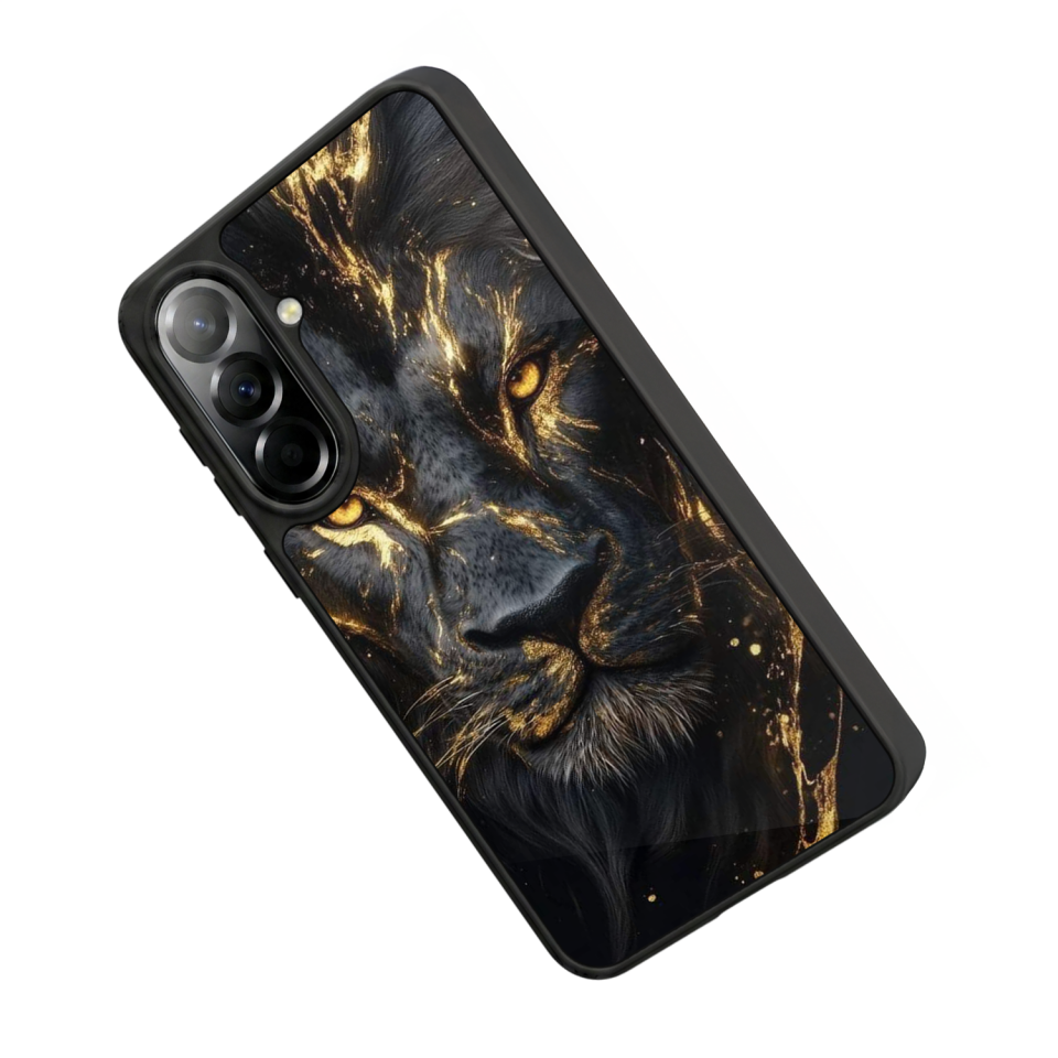 Samsung Galaxy A57 Uyumlu Aslan Tasarımlı Glossy Premium Kılıf