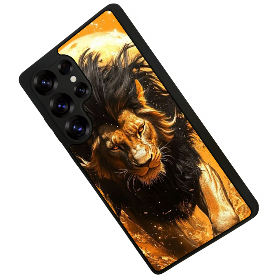 Samsung Galaxy S25 Ultra Uyumlu Aslan Tasarımlı Glossy Premium Kılıf