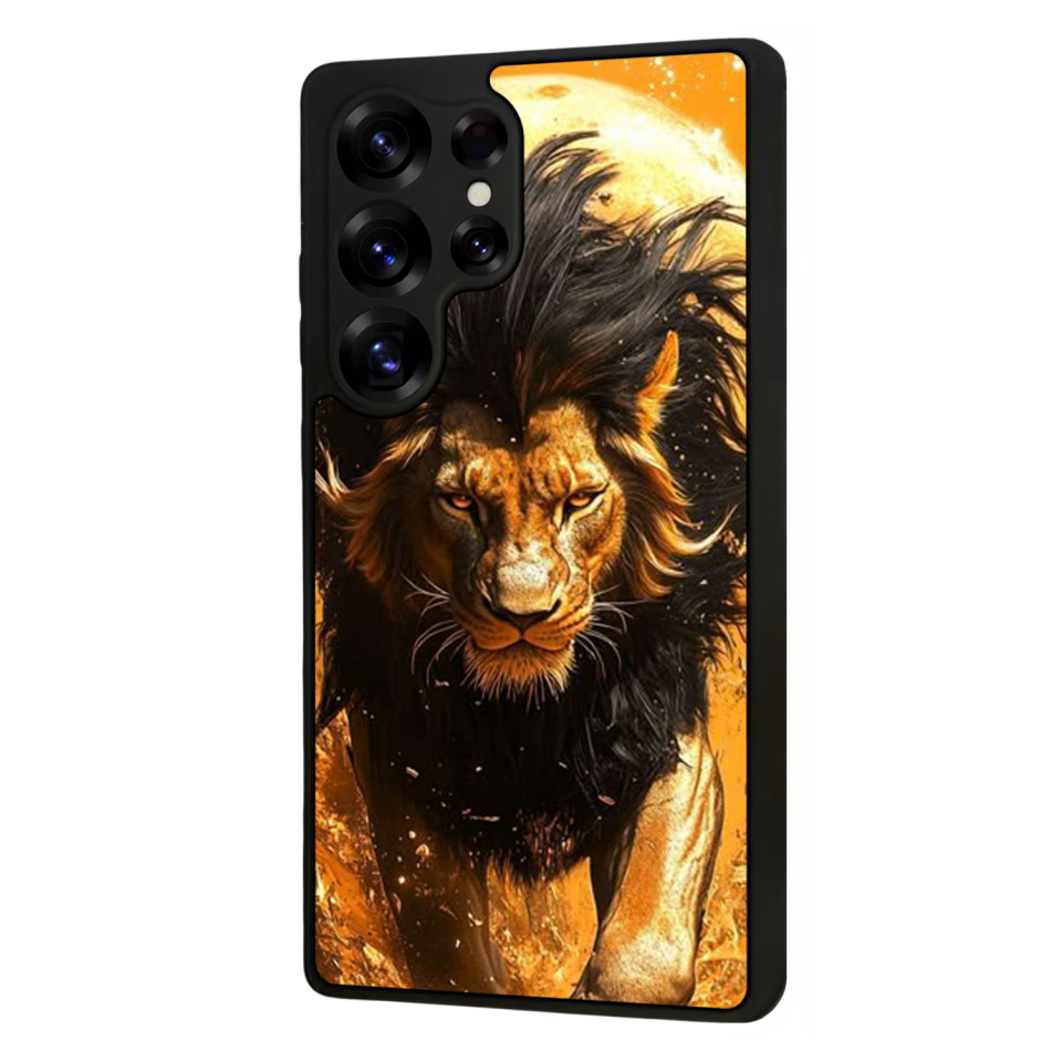 Samsung Galaxy S25 Ultra Uyumlu Aslan Tasarımlı Glossy Premium Kılıf