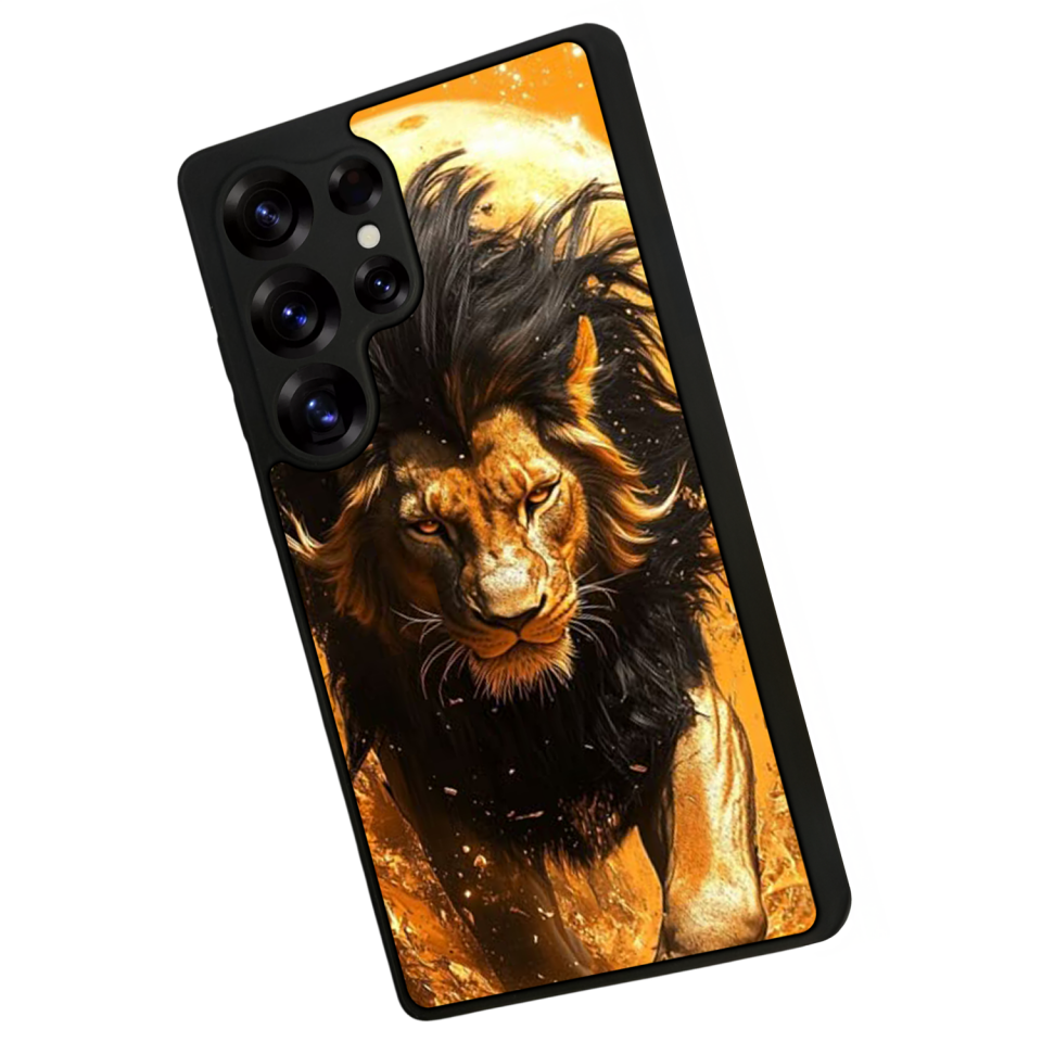 Samsung Galaxy S25 Ultra Uyumlu Aslan Tasarımlı Glossy Premium Kılıf