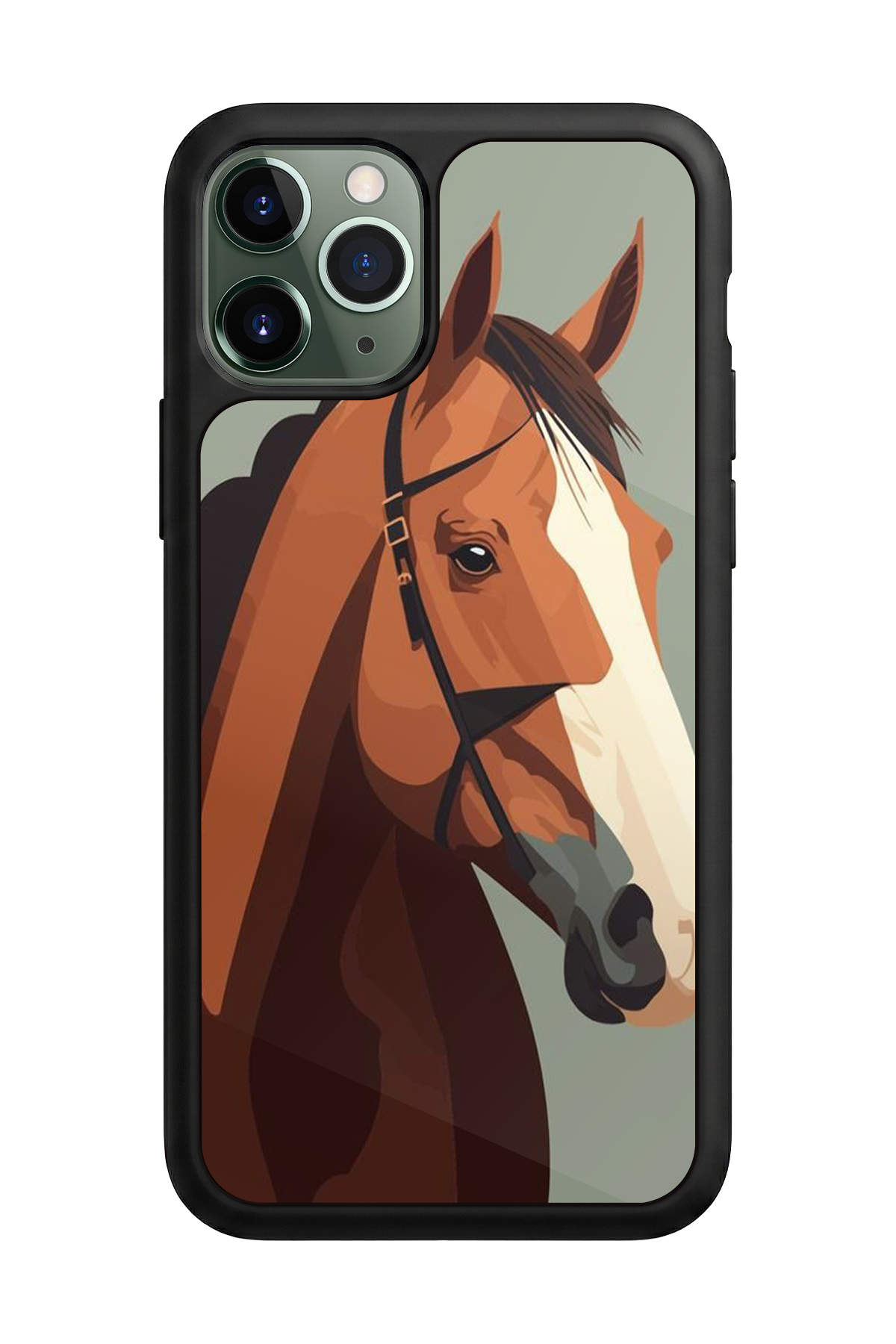 iPhone 11 Pro Uyumlu At Horse Tasarımlı Glossy Premium Kılıf
