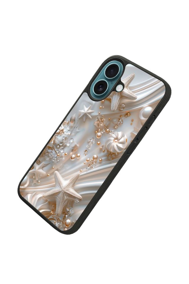 iPhone 16 Uyumlu  İnci Tasarımlı Glossy Premium Kılıf