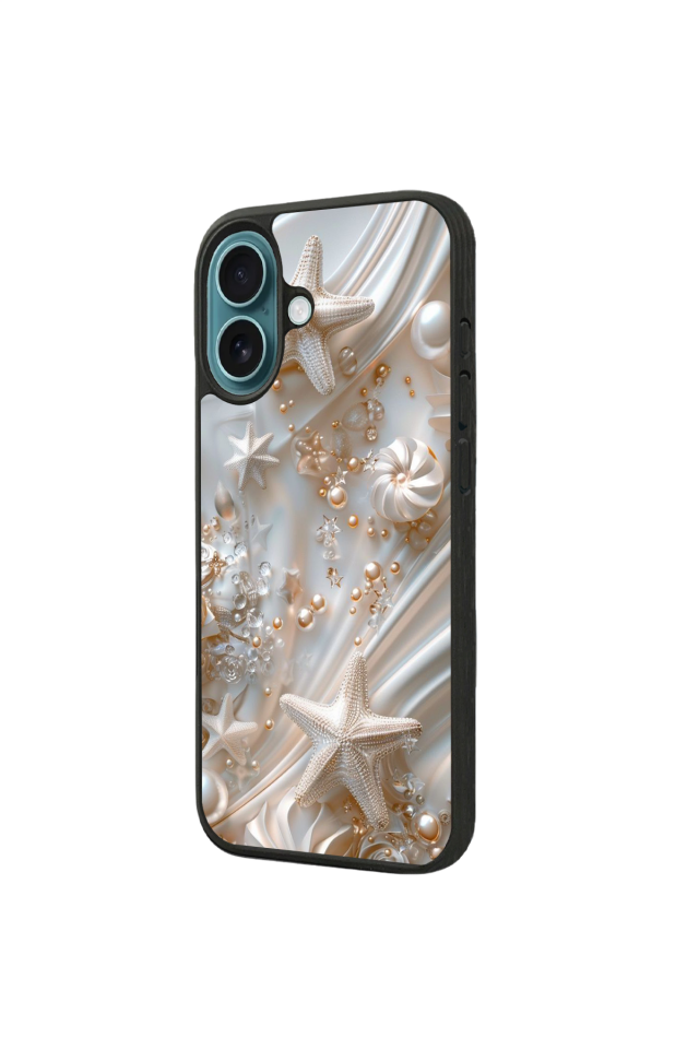 iPhone 16 Uyumlu  İnci Tasarımlı Glossy Premium Kılıf