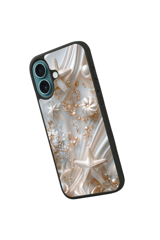 iPhone 16 Uyumlu  İnci Tasarımlı Glossy Premium Kılıf