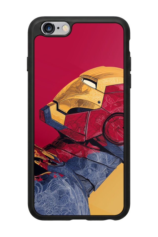 iPhone 6 Plus Uyumlu  Iron Man ( Demir Adam ) Tasarımlı Glossy Premium Kılıf