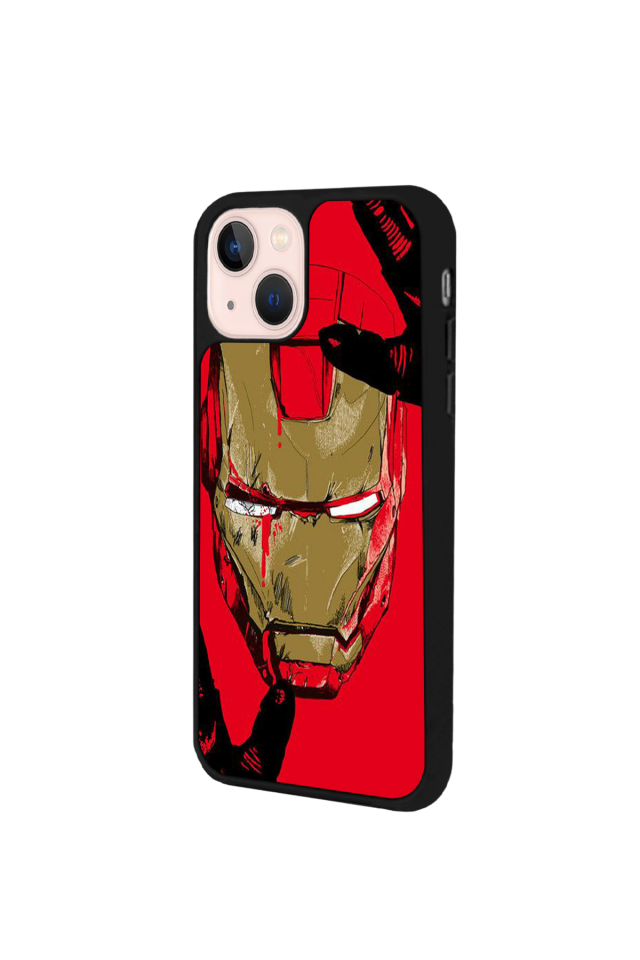 iPhone 13 Mini Uyumlu  Iron Man ( Demir Adam ) Tasarımlı Glossy Premium Kılıf