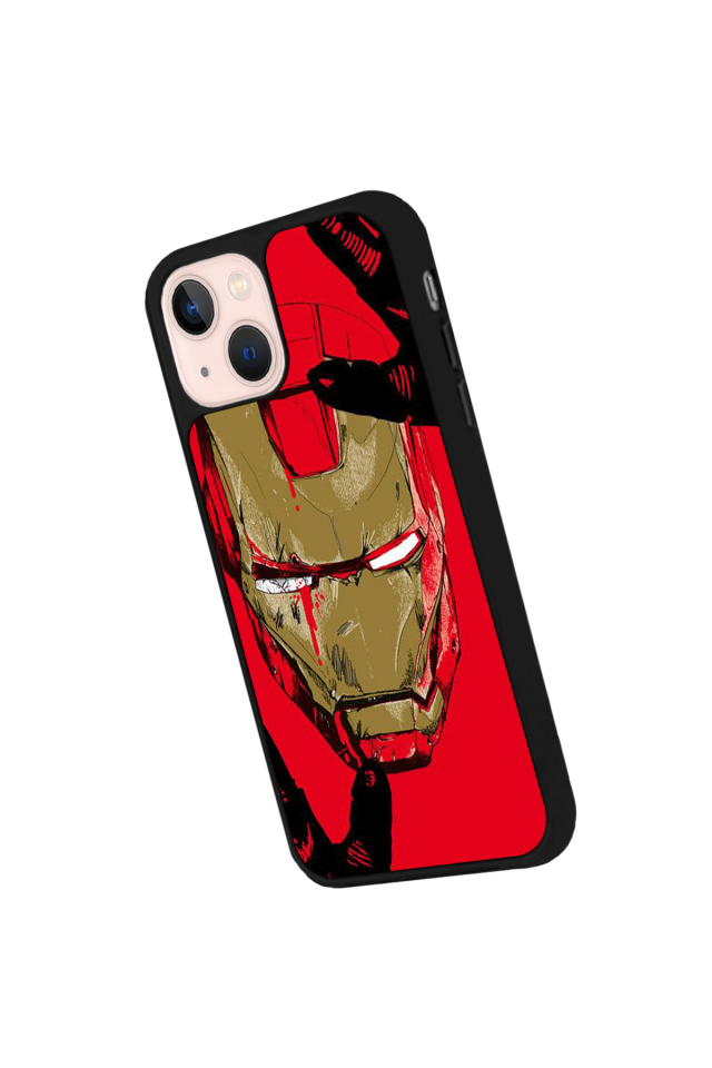 iPhone 13 Mini Uyumlu  Iron Man ( Demir Adam ) Tasarımlı Glossy Premium Kılıf