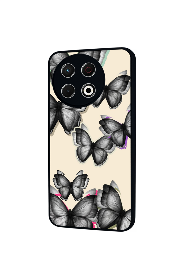 Tecno Spark 30 Pro Uyumlu Kelebek Tasarımlı Glossy Premium Kılıf