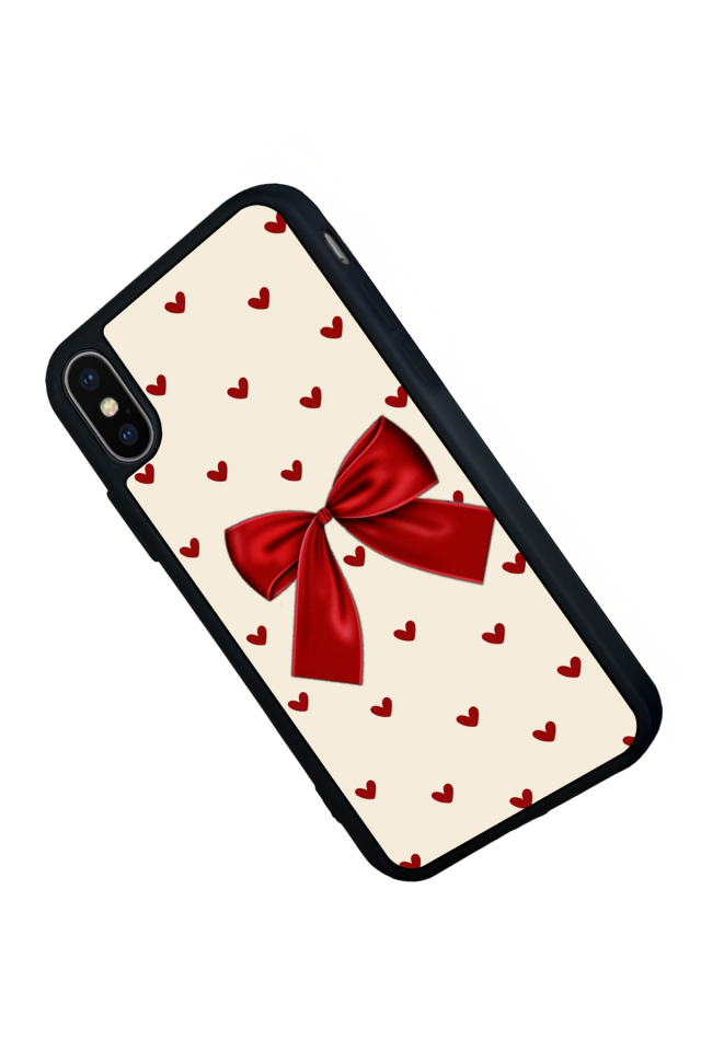 iPhone XS Max Uyumlu Kurdele Tasarımlı Glossy Premium Kılıf