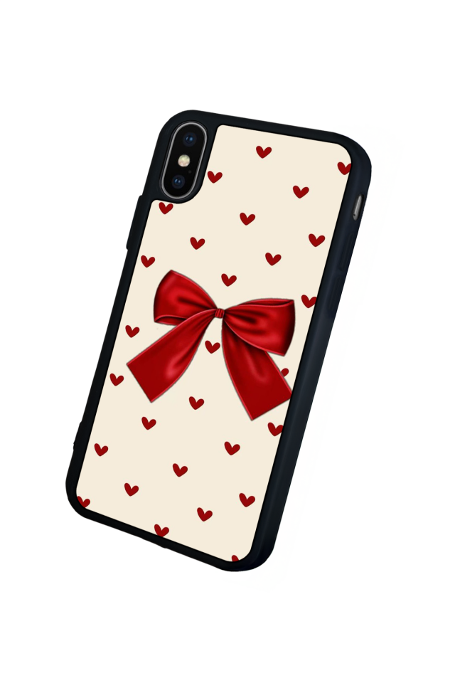 iPhone XS Max Uyumlu Kurdele Tasarımlı Glossy Premium Kılıf
