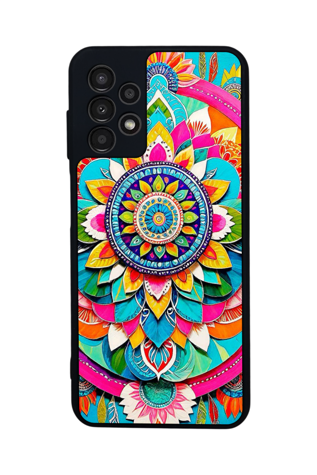 Samsung Galaxy A13 Uyumlu Mandala Tasarımlı Glossy Premium Kılıf