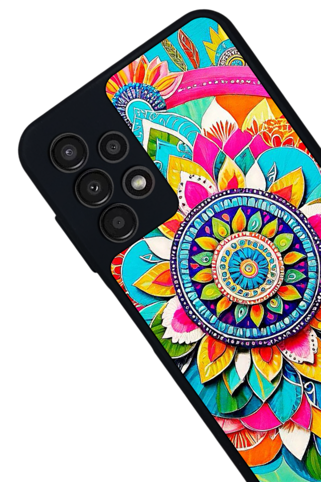 Samsung Galaxy A13 Uyumlu Mandala Tasarımlı Glossy Premium Kılıf