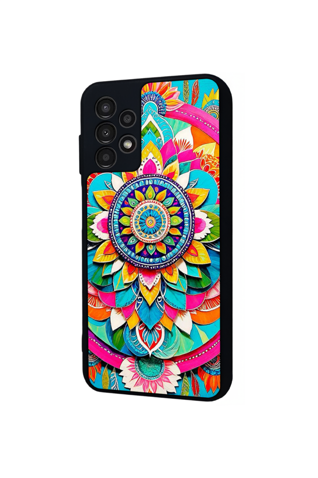 Samsung Galaxy A13 Uyumlu Mandala Tasarımlı Glossy Premium Kılıf