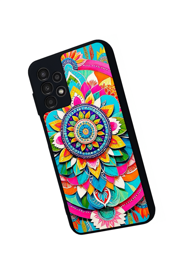 Samsung Galaxy A13 Uyumlu Mandala Tasarımlı Glossy Premium Kılıf