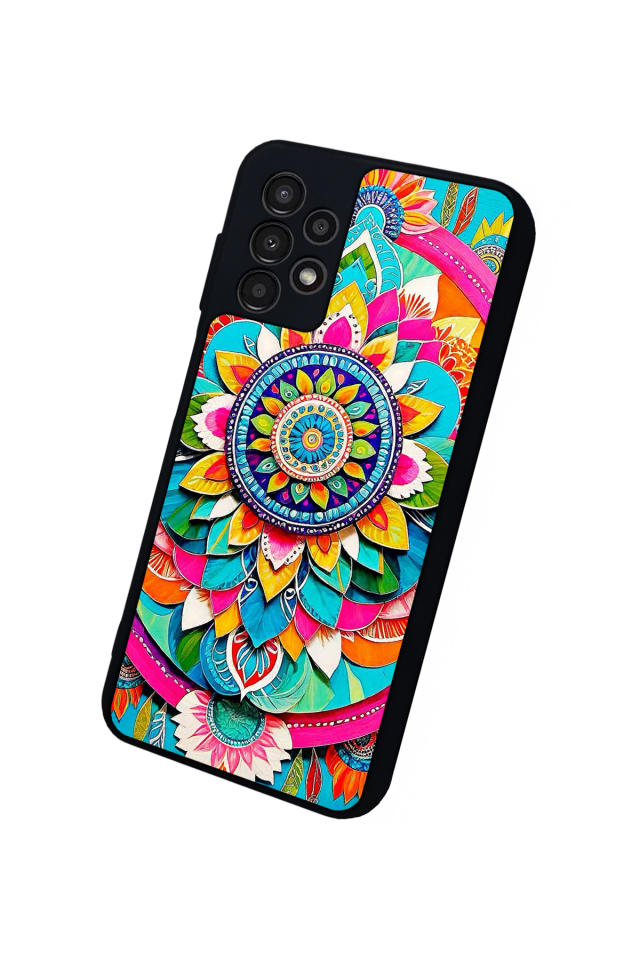 Samsung Galaxy A13 Uyumlu Mandala Tasarımlı Glossy Premium Kılıf