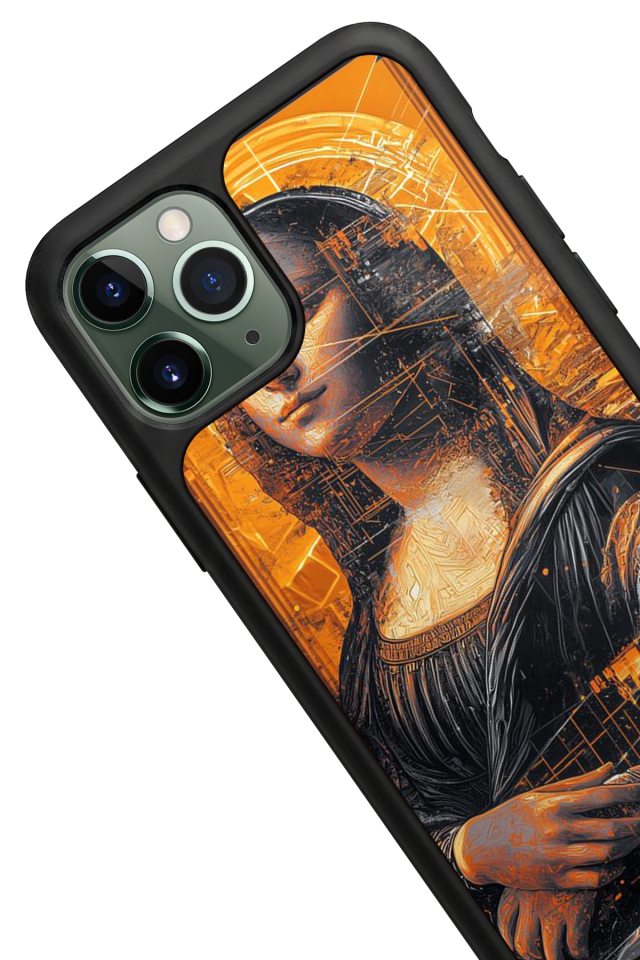 iPhone 11 Pro Max Uyumlu Monalisa Tasarımlı Glossy Premium Kılıf