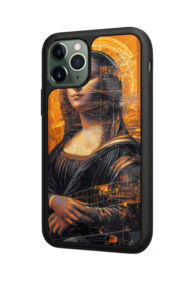 iPhone 11 Pro Max Uyumlu Monalisa Tasarımlı Glossy Premium Kılıf