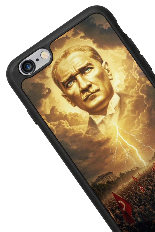 iPhone 6s Plus Uyumlu Mustafa Kemal Ataturk Tasarımlı Glossy Premium Kılıf