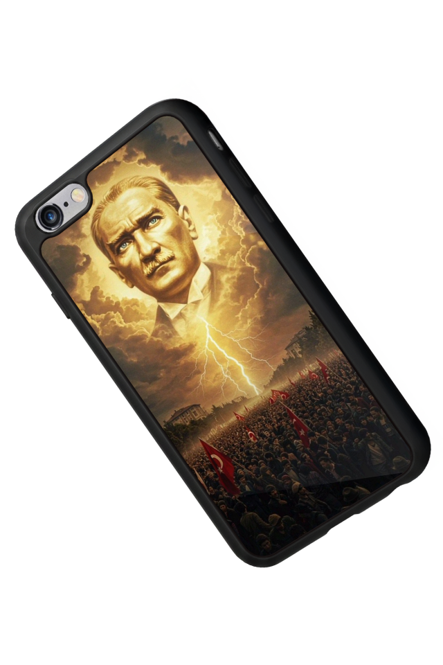 iPhone 6s Plus Uyumlu Mustafa Kemal Ataturk Tasarımlı Glossy Premium Kılıf