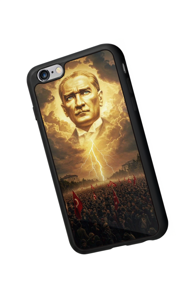 iPhone 6s Plus Uyumlu Mustafa Kemal Ataturk Tasarımlı Glossy Premium Kılıf