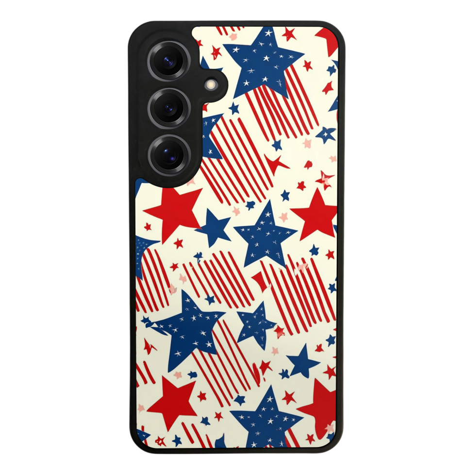 Samsung Galaxy S25 Uyumlu Retro Yildizlar Tasarımlı Glossy Premium Kılıf