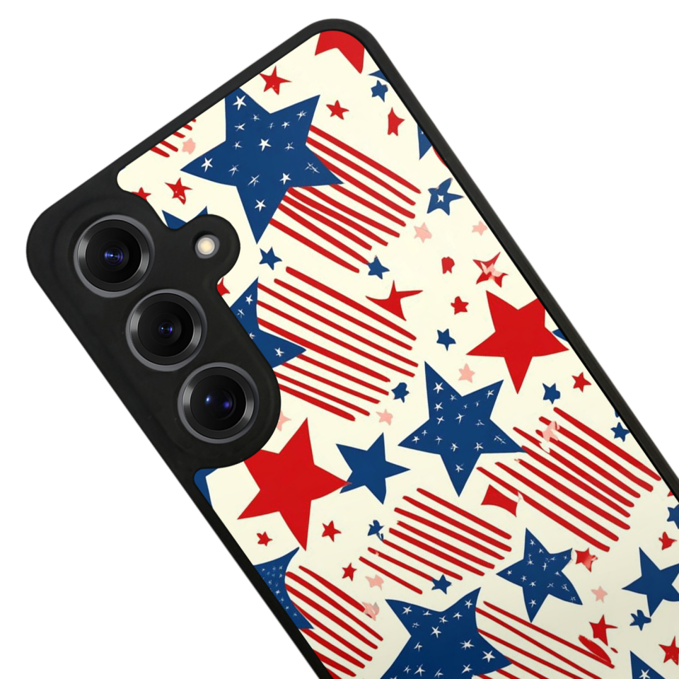 Samsung Galaxy S25 Uyumlu Retro Yildizlar Tasarımlı Glossy Premium Kılıf