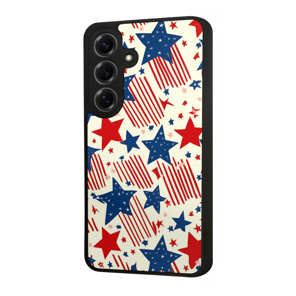 Samsung Galaxy S25 Uyumlu Retro Yildizlar Tasarımlı Glossy Premium Kılıf