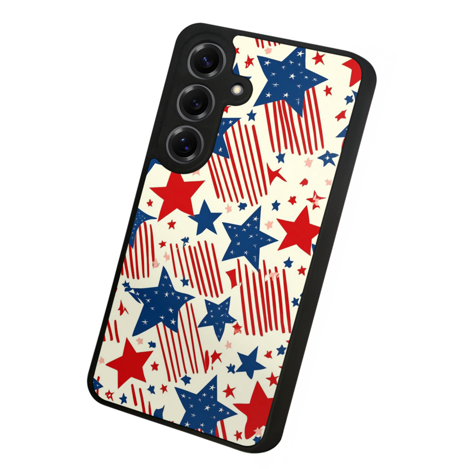Samsung Galaxy S25 Uyumlu Retro Yildizlar Tasarımlı Glossy Premium Kılıf