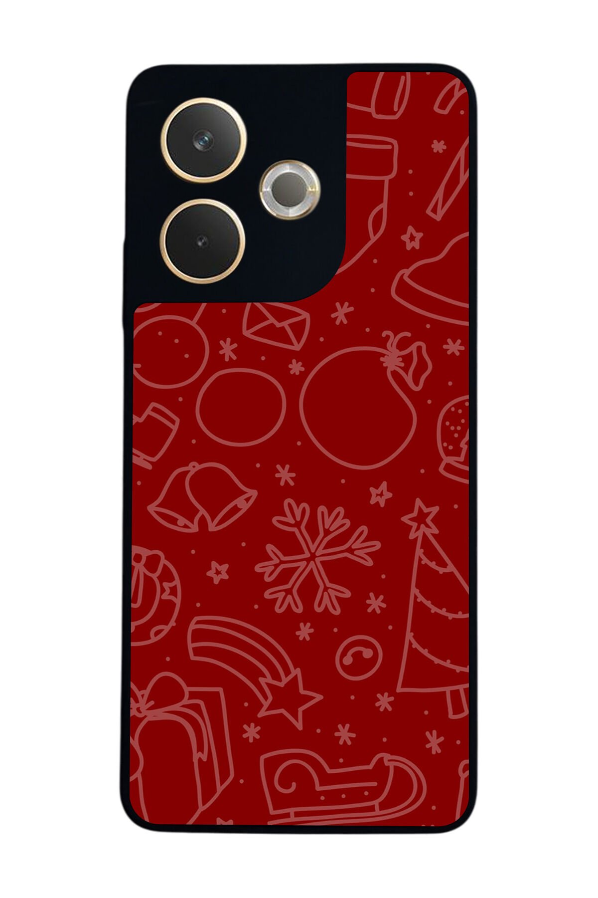 Oppo A5 Pro Uyumlu Yilbasi Christmas Tasarımlı Glossy Premium Kılıf