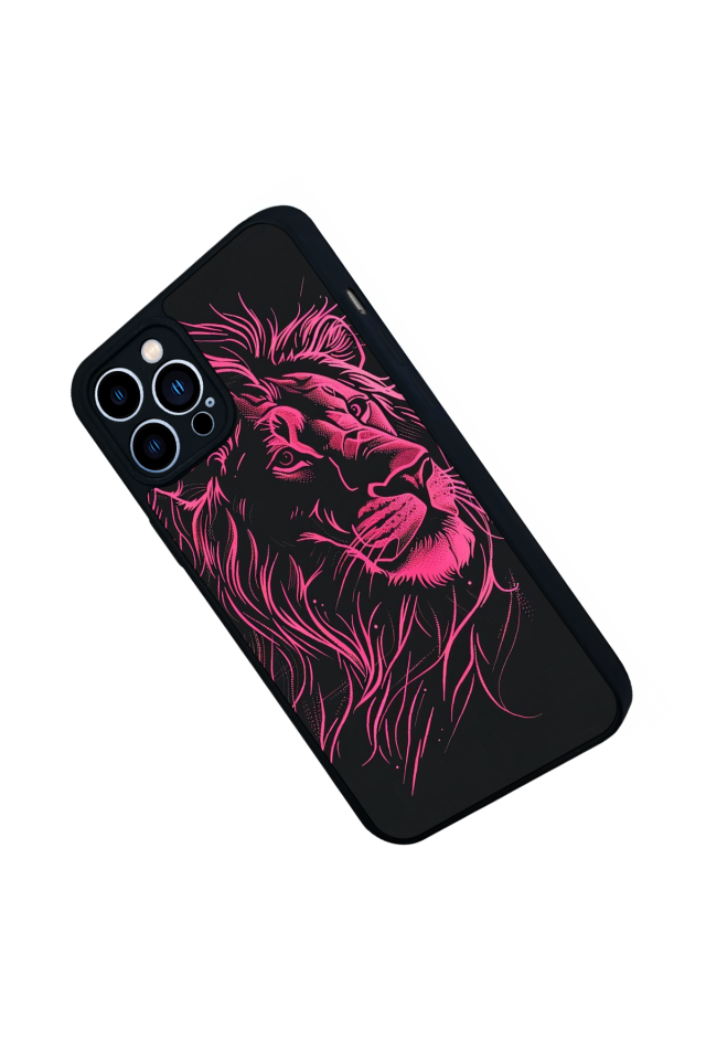 iPhone 12 Pro Max Uyumlu Aslan Tasarımlı Glossy Premium Kılıf