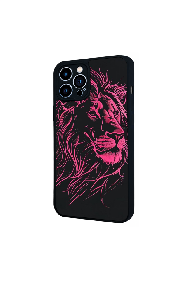 iPhone 12 Pro Max Uyumlu Aslan Tasarımlı Glossy Premium Kılıf