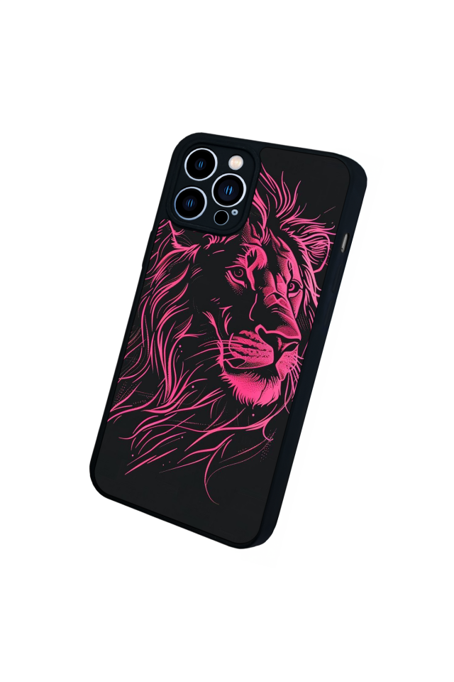 iPhone 12 Pro Max Uyumlu Aslan Tasarımlı Glossy Premium Kılıf