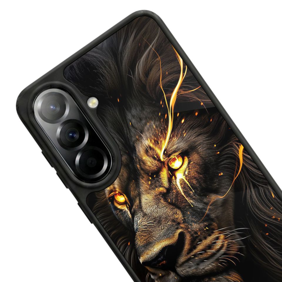 Samsung Galaxy A57 Uyumlu Aslan Tasarımlı Glossy Premium Kılıf