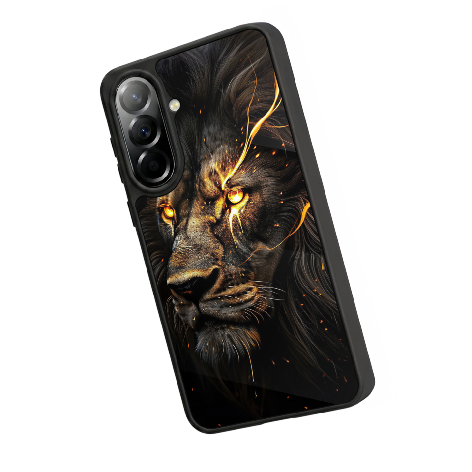 Samsung Galaxy A57 Uyumlu Aslan Tasarımlı Glossy Premium Kılıf