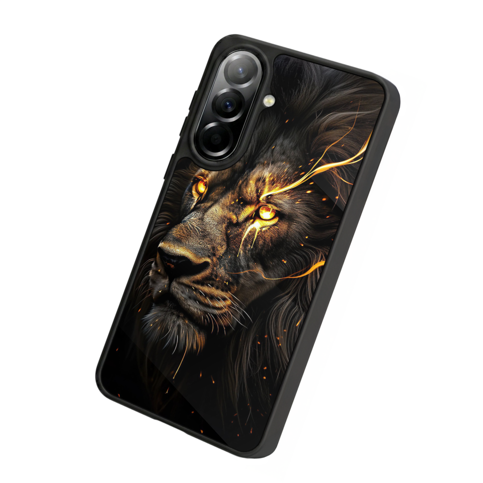 Samsung Galaxy A57 Uyumlu Aslan Tasarımlı Glossy Premium Kılıf