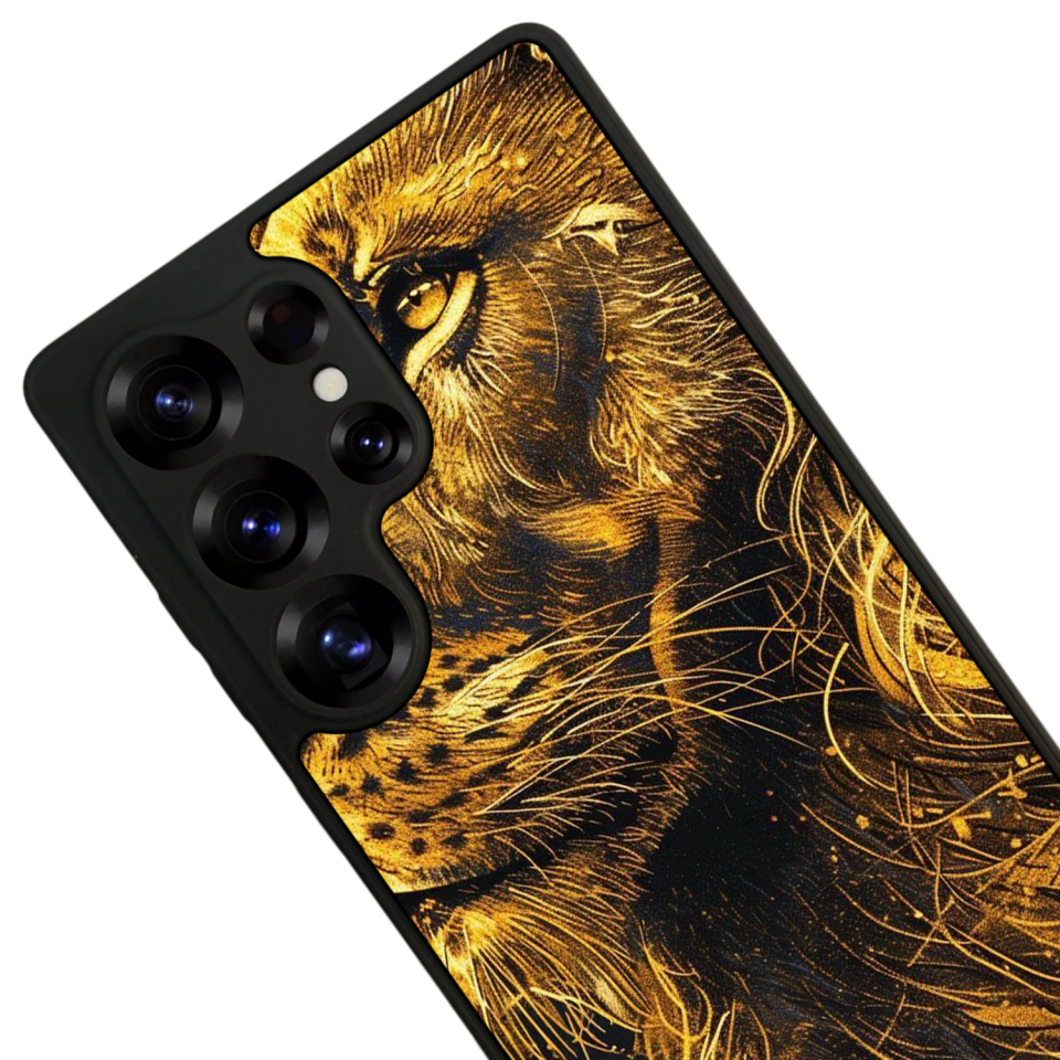 Samsung Galaxy S25 Ultra Uyumlu Aslan Tasarımlı Glossy Premium Kılıf