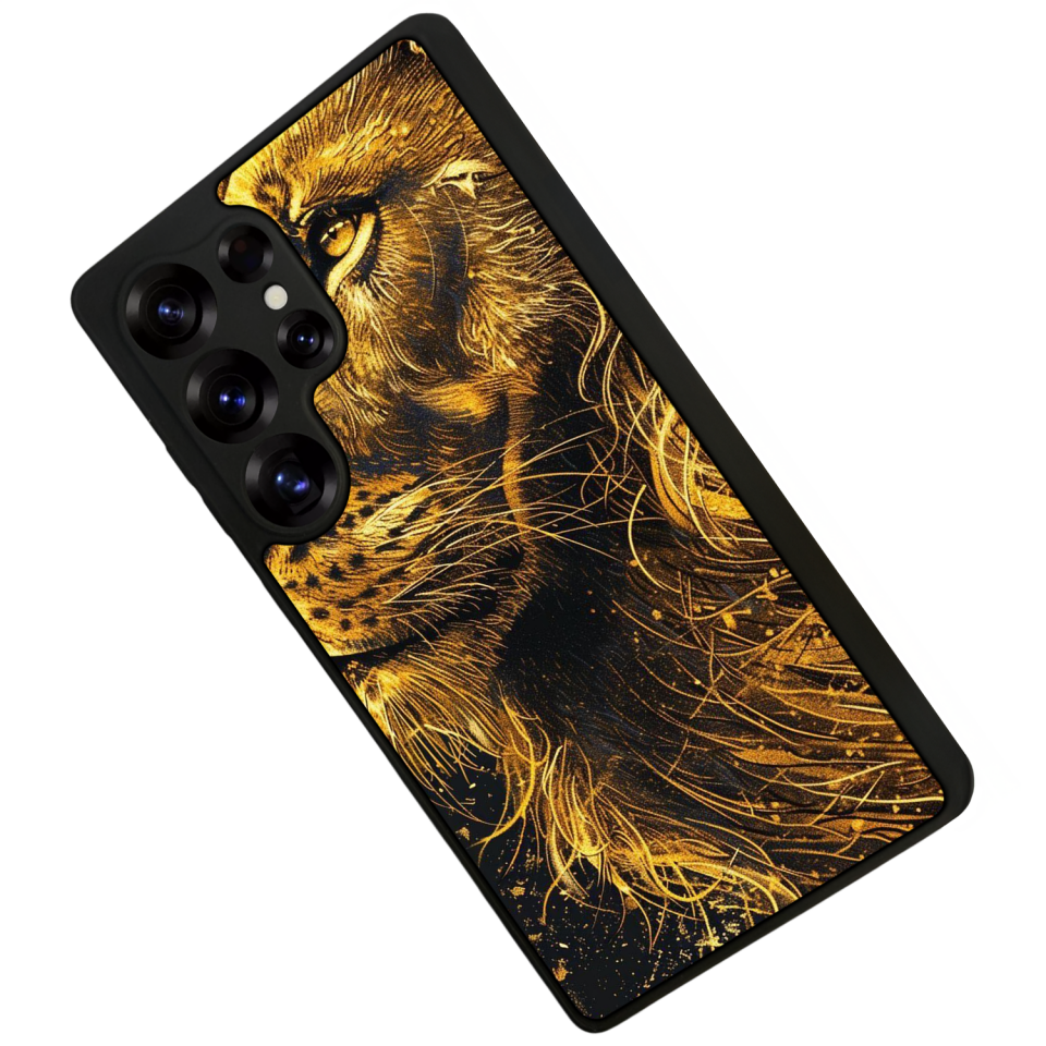 Samsung Galaxy S25 Ultra Uyumlu Aslan Tasarımlı Glossy Premium Kılıf