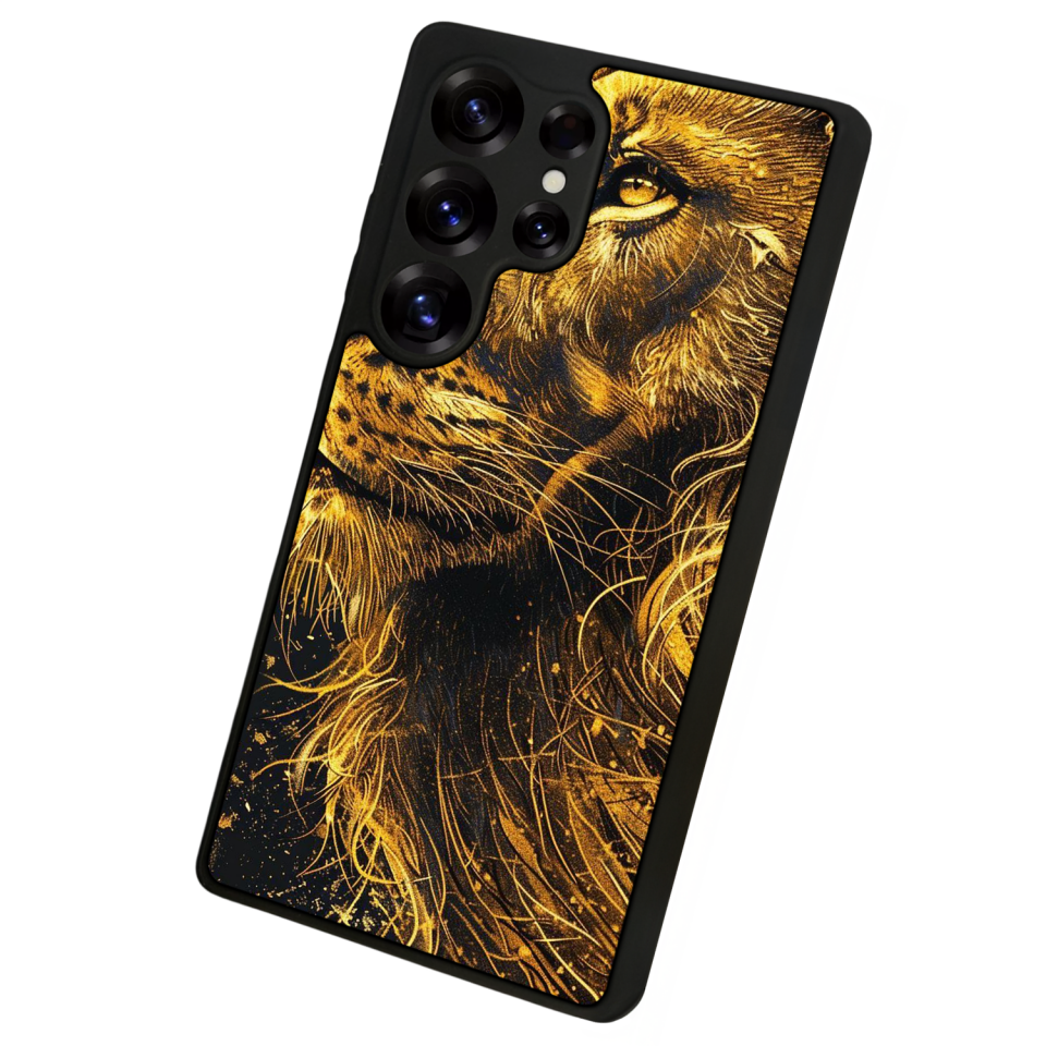 Samsung Galaxy S25 Ultra Uyumlu Aslan Tasarımlı Glossy Premium Kılıf
