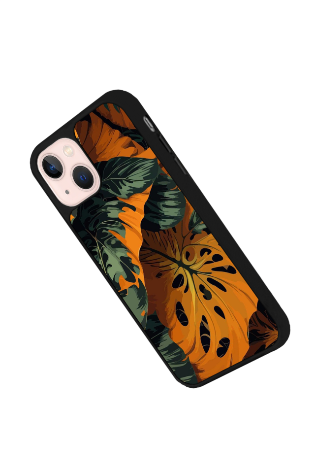 iPhone 15 Plus Uyumlu Botanik Tasarımlı Glossy Premium Kılıf