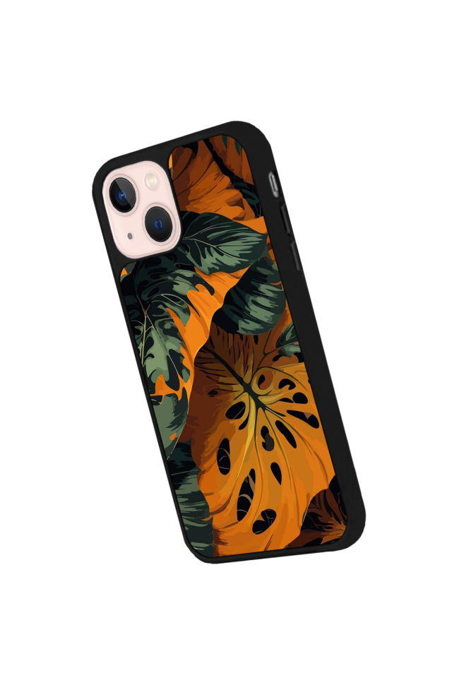 iPhone 15 Plus Uyumlu Botanik Tasarımlı Glossy Premium Kılıf