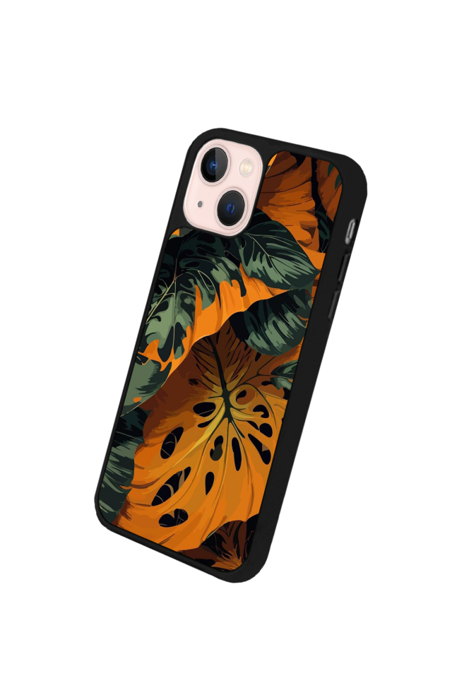 iPhone 15 Plus Uyumlu Botanik Tasarımlı Glossy Premium Kılıf