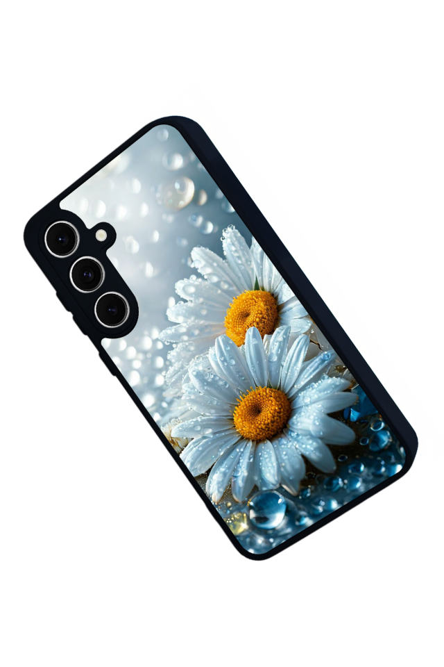 Samsung Galaxy S24 FE Uyumlu Cicek Tasarımlı Glossy Premium Kılıf